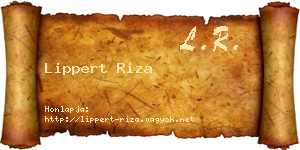Lippert Riza névjegykártya